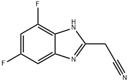 2-(氰基甲基)-5,7-二氟苯并咪唑 结构式