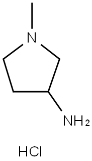 1-甲基吡咯烷-3-胺盐酸盐 结构式