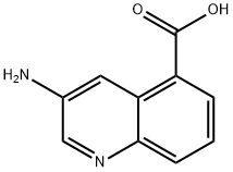 3-氨基喹啉-5-羧酸 结构式