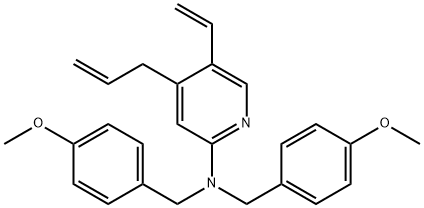 (4-allyl-5-vinyl-pyridin-2-yl)-bis-(4-methoxy-benzyl)-amine 结构式