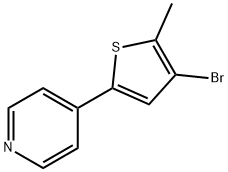 4-(4-bromo-5-methylthiophen-2-yl)pyridine 结构式
