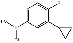 (4-氯-3-环丙基苯基)硼酸 结构式