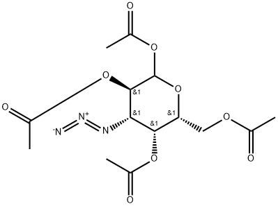 3-叠氮基-3-脱氧-D-吡喃半乳糖 1,2,4,6-四乙酸酯 结构式