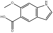 6-甲氧基-1H-吲哚-5-羧酸 结构式