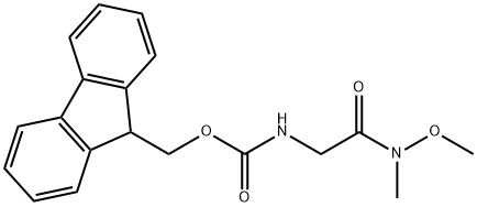 (9H-fluoren-9-yl)methyl (2-(methoxy(methyl)amino)-2-oxoethyl)carbamate 结构式