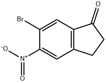 6-bromo-2,3-dihydro-5-nitro-1H-Inden-1-one 结构式