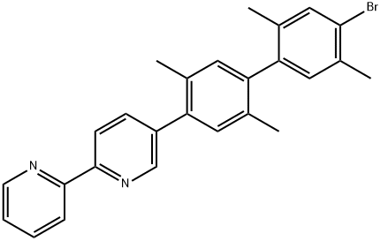 5-(4'-bromo-2,2',5,5'-tetramethyl[1,1'-biphenyl]-4-yl)-2,2'-Bipyridine 结构式
