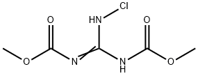 CARBAMIC ACID, N-[(CHLOROAMINO)[(METHOXYCARBONYL)AMINO]METHYLENE]-, METHYL ESTER 结构式