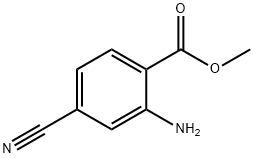 2-氨基-4-氰基苯甲酸甲酯 结构式