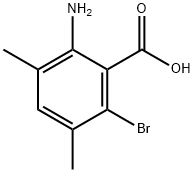 2-氨基-6-溴-3,5-二甲基苯甲酸 结构式