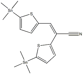 (E)-2,3-双(5-三甲基锡基噻吩-2-基)丙烯腈 结构式