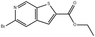 5-溴噻吩并[2,3-C]吡啶-2-甲酸乙酯 结构式