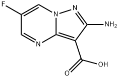 2-氨基-6-氟吡唑并[1,5-A]嘧啶-3-羧酸 结构式