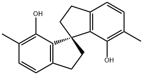 (1S)-2,2',3,3'-TETRAHYDRO-6,6'-DIMETHYL-1,1'-SPIROBI[1H-INDENE]-7,7'-DIOL 结构式