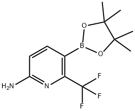 5-(4;4;5;5-TETRAMETHYL-[1;3;2]DIOXABOROLAN-2-YL)-6-TRIFLUOROMETHYL-PYRIDIN-2-YLAMINE 结构式