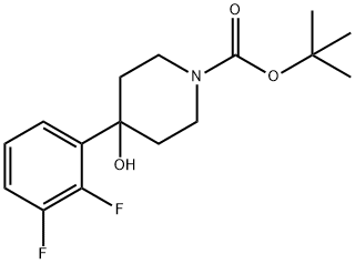 1-哌啶羧酸,4-(2,3-二氟苯基)-4-羟基-1,1-二甲基乙基酯 结构式
