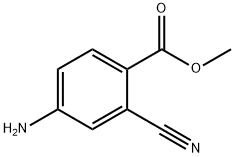 4-氨基-2-氰基苯甲酸甲酯 结构式