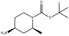 (2S,4S)-4-Amino-2-methyl-piperidine-1-carboxylic acid tert-butyl ester 结构式