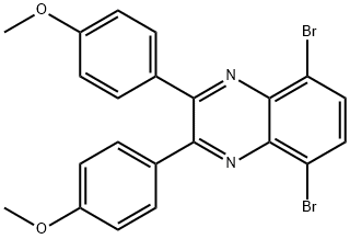 5,8-二溴-2,3-双(4-甲氧基苯基)喹喔啉 结构式