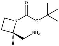 tert-butyl (2R)-2-(aminomethyl)-2-methylazetidine-1-carboxylate 结构式