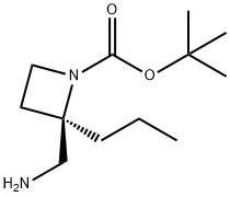 (R)-tert-Butyl 2-(aminomethyl)-2-propylazetidine-1-carboxylate 结构式