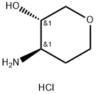 (3S,4R)-4-氨基氧杂环己-3-醇盐酸盐 结构式