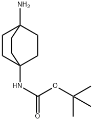 (4-氨基双环[2.2.2]辛-1-基)氨基甲酸叔丁酯 结构式