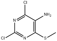 2,4-dichloro-6-(methylsulfanyl)pyrimidin-5-amine 结构式