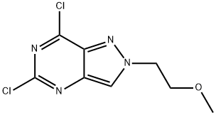 5,7-dichloro-2-(2-methoxyethyl)-2H-pyrazolo[4,3-d]pyrimidine 结构式