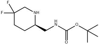 (R)-tert-Butyl ((5,5-difluoropiperidin-2-yl)methyl)carbamate 结构式