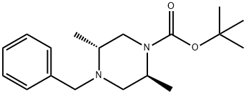 (2S,5R)-4-苄基-2,5-二甲基-哌嗪-1-羧酸叔丁酯 结构式