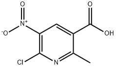 6-氯-2-甲基-5-硝基-吡啶-3-羧酸 结构式