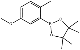 2-(5-甲氧基-2-甲基苯基)-4,4,5,5-四甲基-1,3,2-二氧杂硼烷 结构式