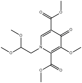 1-(2,2-二甲氧基乙基)-3-甲氧基-4-氧代-1,4-二氢吡啶-2,5-二甲酸二甲酯 结构式