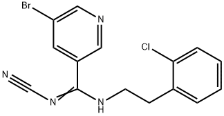 (Z)-5-溴-N-(2-氯苯乙基)-N-氰基尼古丁脒 结构式