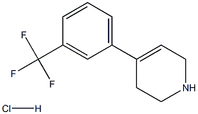 4-(3-(三氟甲基)苯基)-1,2,3,6-四氢吡啶盐酸 结构式