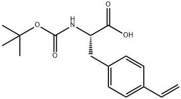 (S)-2-((叔丁氧基羰基)氨基)-3-(4-乙烯基苯基)丙酸 结构式