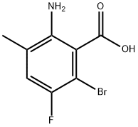 2-氨基-6-溴-5-氟-3-甲基苯甲酸 结构式