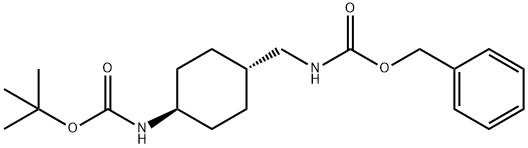 Trans-tert-butyl (4-(aminomethyl)cyclohexyl)carbamate 结构式