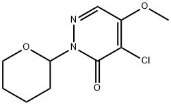 2-(2-四氢吡喃基)-4-氯-5-甲氧基哒嗪-3(2H)-酮 结构式