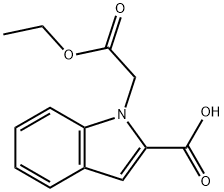 1-(2-Ethoxy-2-oxoethyl)-1H-indole-2-carboxylic acid 结构式