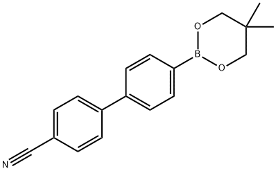 4'氰基联苯-4-硼酸新戊二醇酯 结构式