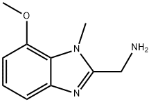 (7-methoxy-1-methyl-1H-1,3-benzodiazol-2-yl)methanamine 结构式