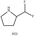 2-二氟甲基吡咯烷盐酸盐 结构式