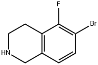 6-Bromo-5-Fluoro-1,2,3,4-Tetrahydroisoquinoline 结构式