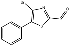 4-溴-5-苯基噻唑-2-甲醛 结构式