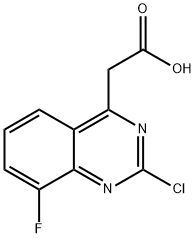 2-氯-8-氟喹唑啉-4-乙酸 结构式