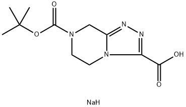 Sodium 7-(tert-butoxycarbonyl)-5,6,7,8-tetrahydro-[1,2,4]triazolo[4,3-a]pyrazine-3-carboxylate 结构式