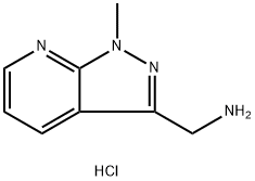 (1-Methyl-1H-pyrazolo[3,4-b]pyridin-3-yl)methanamine hydrochloride 结构式