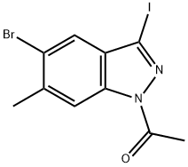 1-(5-Bromo-3-iodo-6-methyl-1H-indazol-1-yl)ethanone 结构式